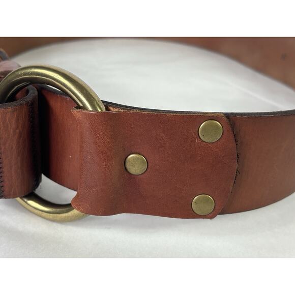 Land’s End Womens Size Large 33" - 36" Genuine Leather Boho Hippie Belt - Picture 6 of 16